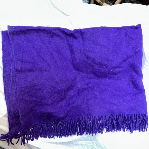 Purple wool Full bed blanket - Picture 5 of 5